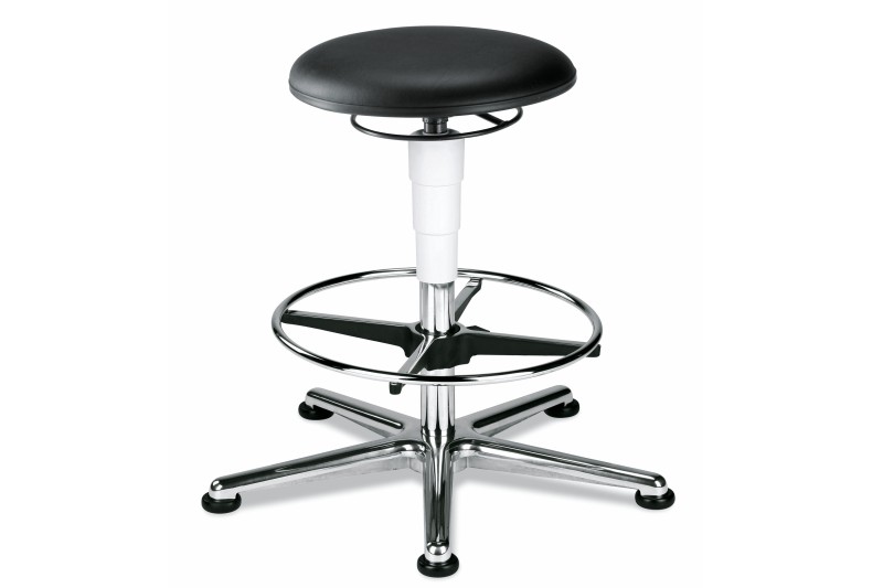 Reinraum-Hocker mit Gleiter und Fußring - Munitec